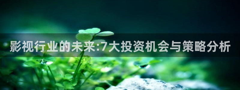 南瓜包：影視行業(yè)的未來:7大投資機(jī)會與策略分析